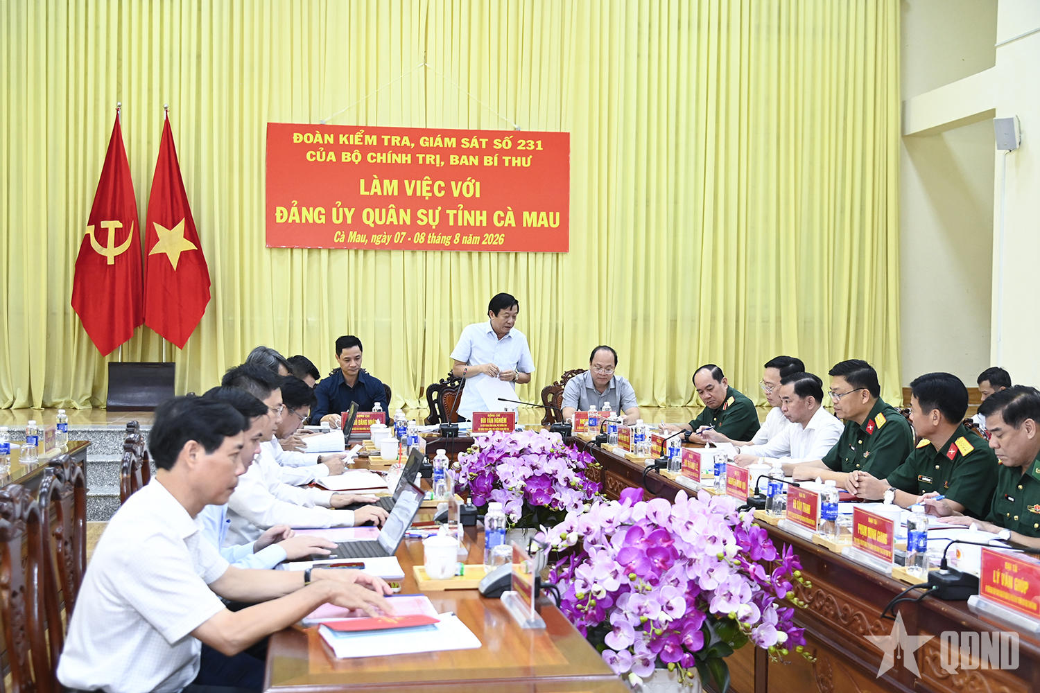 Đoàn kiểm tra, giám sát của Bộ Chính trị, Ban Bí thư làm việc với Đảng ủy quân sự tỉnh Cà Mau